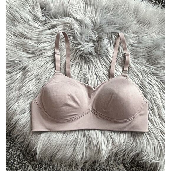 Warners‎ Elastane Bra 34B Simply Perfect Smoothing Wireless Convertible Mauve - Picture 1 of 2